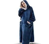 YOULIKE Extra Long Hoodie Blanket for Men Women - Oversized Sweatshirt Fluffy Wearable Snuggle Hooded - Super Soft Giant Fleece Sherpa Blanket Hoodie Sweatshirt