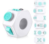 YOULIKE Fidget Toy Sensory Cube Toy - Cube Toy with Click Ball - Decompression Ring Fidget Finger Toy for ADD ADHD Stress Relief for Adults(Green)