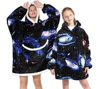YOULIKE Oversized Wearable Blanket Hoodie For Adult Kids - Super Soft Sherpa Fluffy Fleece Sweatshirt Hooded with Giant Pocket(Universe)