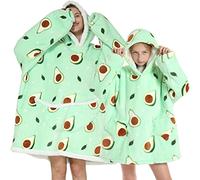 YOULIKE Oversized Wearable Blanket Hoodie For Adult Kids - Super Soft Sherpa Fluffy Fleece Sweatshirt Hooded with Giant Pocket(Avocado Green)