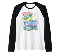 You'll Eat This Test and Leave No Crumbs Test Day Teachers Raglan Baseball Tee