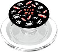 You'll Find Me At Casino Letting The Chips Fall Poker Player PopSockets PopGrip for MagSafe
