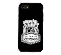 You'll Find Me In The Casino, Poker Win, Line Drawing Effect Case for iPhone SE (2020) / 7/8