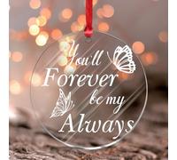 You'll Forever Be My Always Stained Glass Window Hangings Valentine's Gifts for Boyfriend Girlfriend Wall Art Acrylic Panel Keepsake Home Decor Or Garden Decoration Rustic Pendant for Neighbor Friends