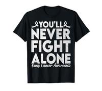 You'll Never Fight Alone Lung Cancer Awareness T-Shirt