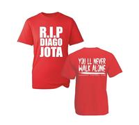 You'll Never Walk Alone RIP Jota 20 Rememberance T-Shirt, Fan Football Portugal Liver Top (Red, 3XL Years)