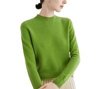 Youllyuu 100% Pure Merino Wool Mock Neck Pullover Cashmere Seamless Sweater Woman Knitted Jumper Tops Fruit GN S