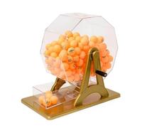 Youluck Raffle Machine, Manual Raffle Machine, Lottery Props, 2 Color Balls, 100 Balls, Lottery Box, Hand Cure Bingo Ball Number Selector, Acrylic Bingo Cage, Easy Operation (Medium(100 Pcs