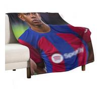YOUMAN Lamine Yamal Athlete Soccer Spain Portrait Fleece Throw Blanket for Bed Couch Sofa 300GSM Super Soft And Warm Flannel Blankets Home Decor 40"x50"