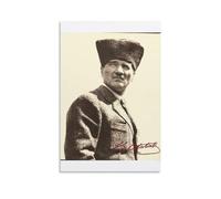 YOUMAN Mustafa Kemal Atatürk Turkish Leader Poster Print Photo Art Painting Canvas Poster Home Modern Decor Posters 16x24inch(40x60cm)