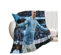 YOUMAN Phil Foden Football Athlete Poster England Fleece Blankets for Bed Couch Sofa Thick And Warm Flannel Blanket Soft Fuzzy Plush for All Seasons 30"x40"