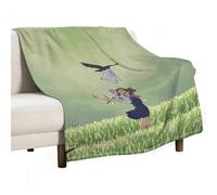 YOUMAN The Cat Returns Anime Poster Studio Ghibli Flannel Blanket for Couch Sofa Fleece Throw Blankets 300GSM Bed Room Decor All Season Use 40"x50"