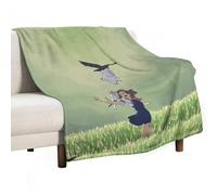 YOUMAN The Cat Returns Anime Poster Studio Ghibli Fleece Blankets Soft Fuzzy Plush Flannel Throw Blanket Lightweight 300GSM for All Seasons 50"x60"