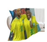YOUMAN Vinícius Júnior Player Poster Famous Footballer Bed Flannel Blanket Cozy Plush Lightweight Fleece Throw Blankets All Seasons for Sofa Couch 30"x40"