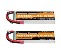 Youme 2S Lipo Battery 7.4V 4500mAh 60C T for RC Car Truck Drone Boat 2pcs