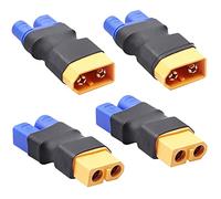 Youme 4pcs EC5 to XT60 Adapter Male Female Connector Plug Set Compatible with Arrma E-flite RC Car Truck Airplane Lipo Battery ESC Balance Charger Motor Controller
