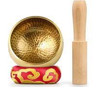 YouMedi Tibetan Singing Bowl Set - Meditation Sound Bowl Cushion with Wooden Striker for Yoga, Meditation & Relaxation, Mindfulness,Chakra Healing, Stress Relief, Self-Regulation (3.3 inch)