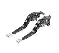 Youmero Clutch Brake Levers Compatible with for FJR1300 2003 Motorcycle Scooter Adjustable Folding Brake Clutch Lever Handle CNC Folding Extendable Brake Levers(Black-Silver)