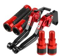 Youmero Clutch Brake Levers Compatible with for FZ6 2004 2005 2006 2007 2008 2009 2010 Motorcycle Front Clutch Brake Handlebar Levers Brake Handle Grips Ends(Red)