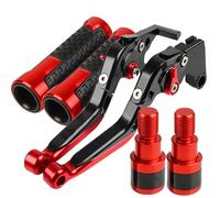Youmero Clutch Brake Levers Compatible with for MT09 SP 2013 2014 2015 2016 2017 2018 2019 2020 2021-2023 Motorcycle Brake Handlebar Grips Ends Clutch Levers(Black-Red)
