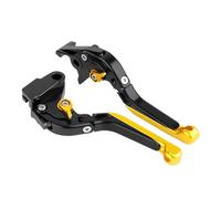 Youmero Clutch Brake Levers Compatible with for Z650 2017 2018 2019 2020 2021 Motorcycle Folding Extendable Brake Clutch Lever Cable Handle Grip Accessories(Yellow)