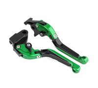Youmero Clutch Brake Levers Compatible with for Z650 2017 2018 2019 2020 2021 Motorcycle Folding Extendable Brake Clutch Lever Cable Handle Grip Accessories(Green-Black)