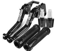 Youmero Clutch Brake Levers Compatible with for Z800 for Z800E for Version 2013 2014 2015 2016 2017 Motorcycle Adjustable Brake Clutch Lever Handlebar Grips Ends(Black)