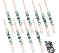 Youmile 10 pcs 2S 7.4V 18650 Protection Board 3A BMS Li-ion Battery Protection Board Overcharge, Overdischarge, Overcurrent, and Short-Circuit Protection,with Nickel Strips Charging module