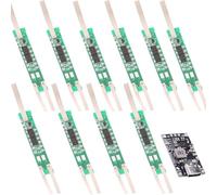 Youmile 10 pcs 2S 7.4V 18650 Protection Board 6A BMS Li-ion Battery Protection Board Overcharge, Overdischarge, Overcurrent, and Short-Circuit Protection,with Nickel Strips Charging module