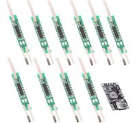 Youmile 10 pcs 2S 7.4V 18650 Protection Board 7.5A BMS Li-ion Battery Protection Board Overcharge, Overdischarge, Overcurrent, and Short-Circuit Protection,with Nickel Strips Charging module