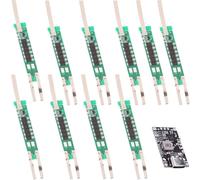 Youmile 10 pcs 2S 7.4V 18650 Protection Board 9A BMS Li-ion Battery Protection Board Overcharge, Overdischarge, Overcurrent, and Short-Circuit Protection,with Nickel Strips Charging module