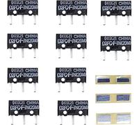 Youmile 10 pcs D2FC-F-7N Micro Switch module D2FC-F-7N(20M) with mouse button post repair metal sticker for APPLE RAZER Logitech Mouse