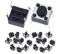 Youmile 100-Pack 6x6x5 mm Miniature Micro Momentary Tactile Tact Touch Push Button Switch Quality Switch SPST Miniature/Mini/Micro/Small PCB