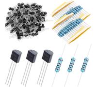 Youmile 100 pcs Transistor BC547 BC547B TO-92 NPN Transistor 50V 0.1A 100mA 625mW with 100 pcs 1K 1/2w ohm Resistor for electronic circuit