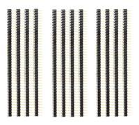 Youmile 12 pcs 2.54mm Round Hole 40-pin Header Female Connector Socket Pin Header Gold Plated 1x40P Single Row Straight Pins or Circuit board, IC circuit experiment DIY