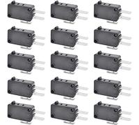 Youmile 15 pcs 16A SPDT Micro Switch Snap Action Button Micro Limit Switch V-15-1C25 AC/DC 125V/250V for Microwave Door Oven Freezer
