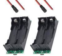 Youmile 2 pcs 18650 Lithium Battery Boost Charging Board UPS Uninterruptible Module High Power UPS 15W 3A 9V Charging and Discharging with DC Female Two-core Cable