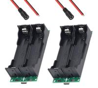 Youmile 2 pcs 18650 Lithium Battery Boost Charging Board UPS Uninterruptible Module High Power UPS 15W 3A 12V Charging and Discharging with DC Female Two-core Cable