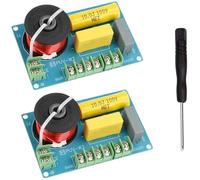Youmile 2 pcs 3 Way Speaker Crossover,4 to 8 Ohm Treble, Midrange, Bass PUV-W3 200W Passive Crossover Module with Screwdriver for HiFi Speakers Larger than 4.5 inches to Improve Sound Quality