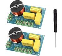 Youmile 2 pcs 3 Way Speaker Crossover,4 to 8 Ohm Treble, Midrange, Bass PUV-W3 200W Passive Crossover Module with Screwdriver for HiFi Speakers Larger than 3.5 inches to Improve Sound Quality