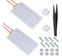 Youmile 2 pcs 400W PTC Heater Soldering Plate LED Light Strip Remover Chip Welding Station Heating Plate 260 ℃ Constant Temperature Repair Tools with Tweezers CH-2 Crimp Terminal Screw bracket
