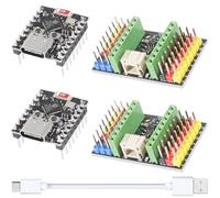 Youmile 2 pcs ESP32-C3 SuperMini Development Board with Expansion Board WiFi Bluetooth RP2040 Development Module Onboard 4MB Flash Memory/2MB PSRAM with Type-c Cable