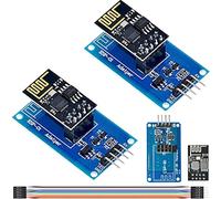 Youmile 2 pcs ESP8266 Serial Wi-Fi Wireless ESP-01 Adapter Module+ESP-01 ESP-01S 3.3V 5V Serial WiFi Adapter Module,with DuPont Cable for Arduino