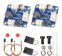 Youmile 2 pcs Humidifier Atomization Module Supports Automatic Button Control, Programmable Microcontroller Control Solution DC 3-4.5V with Atomizing Plate, Stand, Cotton Swabs, Battery Case
