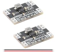 Youmile 2 pcs XL63020 4.2V DC DC Voltage Boost Buck Converter Power Module Lithium Battery USB TPS63020 MCU Power Voltage Stabilization Module Low Ripple with 26AWG Red and Black Cable