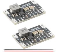 Youmile 2 pcs XL63020 5V DC DC Voltage Boost Buck Converter Power Module Lithium Battery USB TPS63020 MCU Power Voltage Stabilization Module Low Ripple with 26AWG Red and Black Cable