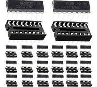 Youmile 20 pcs CD4017BE CD4017 CMOS Decade Counter with 20 Decoded Outputs Chip Socket Adaptor,for HEF4017BP TC4017BP DIP-16 CD4017 CD4017B HCF4017BE