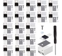 Youmile 20 pcs IRF3205 3205 Mosfet Transistor N Channel 110A 55V Power MOSFET TO-220AB with Heatsink screw washer Rubber Silicone screwdriver for Home Industry and DIY