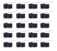 Youmile 20PACK Micro Limit Switch Lever Arm Long 28MM SPDT 3 Pins 3 Terminals Momentary Switch 5A 125 250VAC for Arduino