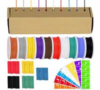 Youmile 22AWG Hook up Wire Kit - 10 Color Silicone Electrical Cable 300V 7m/23ft with Stranded Tinned Copper, 50PCS Heat Shrink, 70PCS Labels
